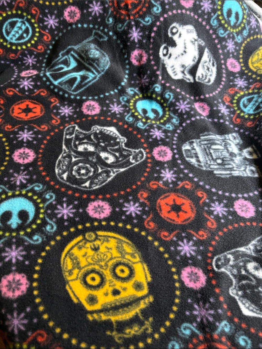 Star Wars Sugar Skulls Fleece Fabric 2 yards - Please Read